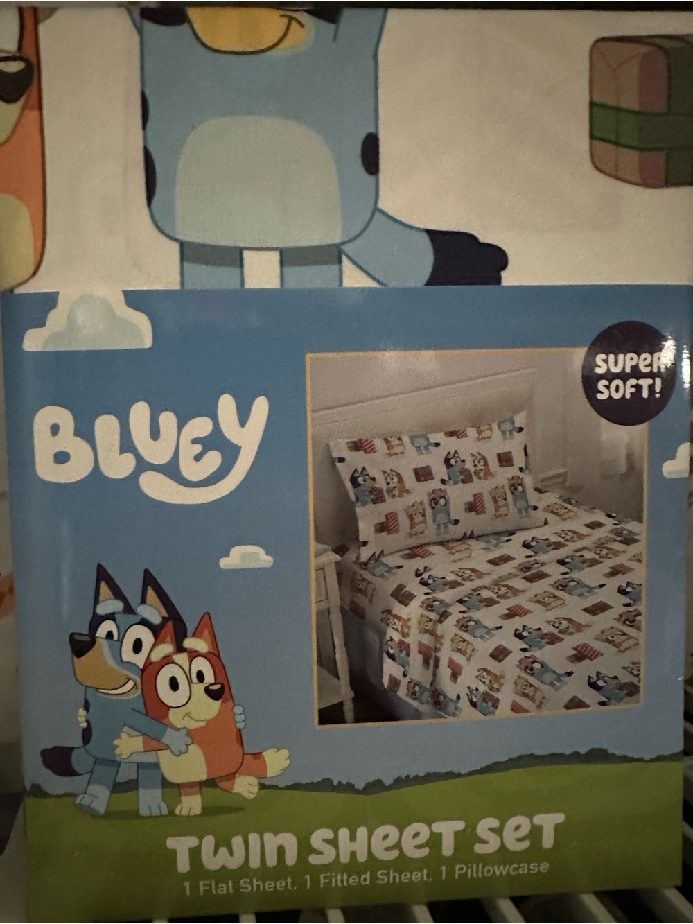 Bluey Twin Sheet Set in Light Blue
